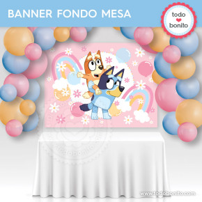 Bluey y Bingo rosa y azul:...