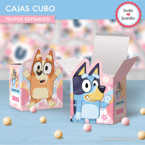 Bluey y Bingo rosa y azul:...