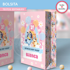 Bluey y Bingo rosa y azul:...