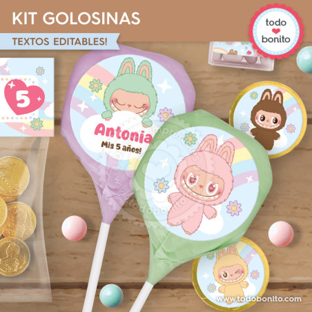 Labubu: kit etiquetas de...