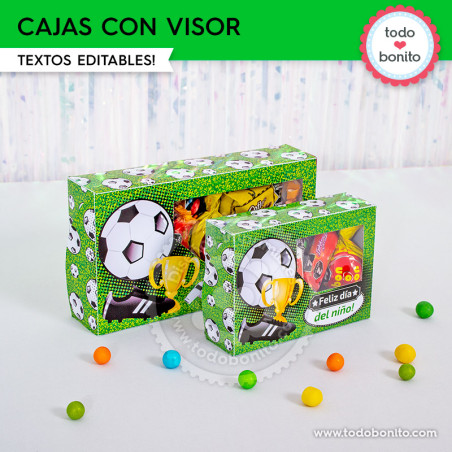 Fútbol: Cajas con visor día...