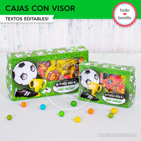 Fútbol: Cajas con visor día...