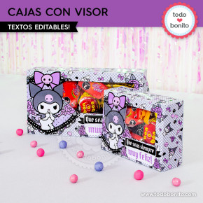 Kuromi: Cajas con visor día...