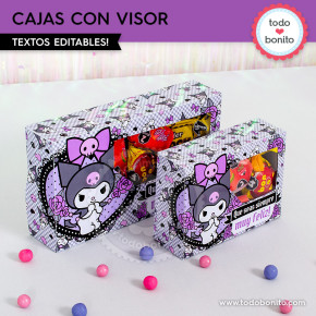 Kuromi: Cajas con visor día...