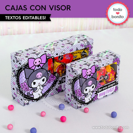 Kuromi: Cajas con visor día...