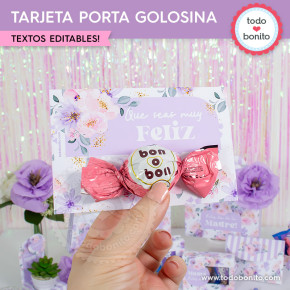Floral Mod2: tarjeta porta...