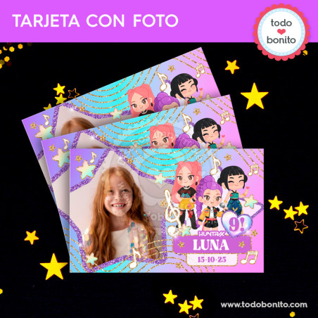 Cantantes K-pop: tarjeta...