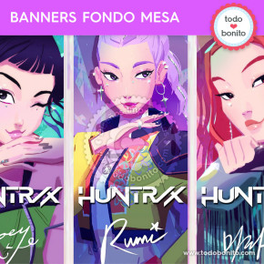 Cantantes K-pop: banners...