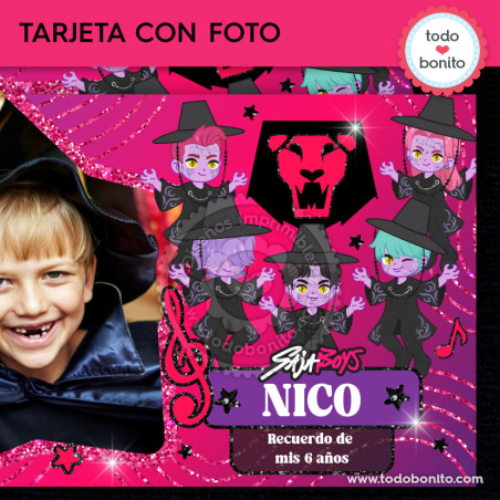 Saja Boys demonios: tarjeta...