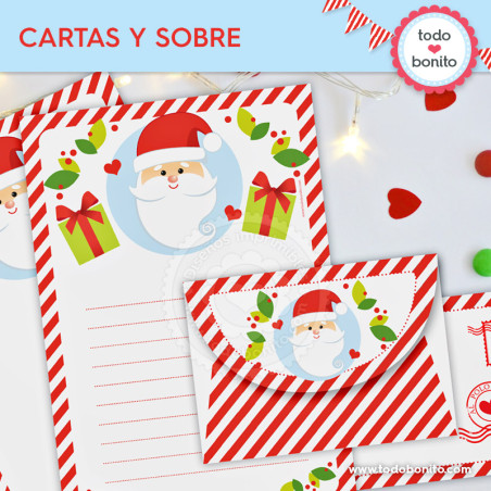 Carita de Santa: papeles de carta y sobre