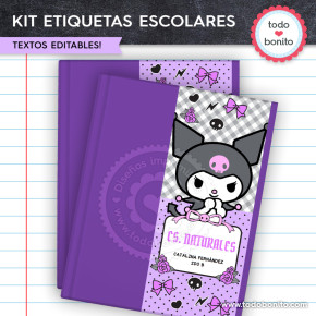 Kuromi: Kit imprimible...