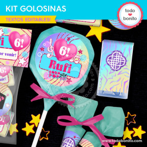 envoltorios y etiquetas imprimibles Saja Boys Soda Pop para candy bar K-pop