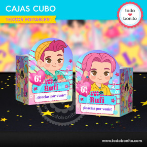 Cajas cubo Saja Boys Soda Pop 5 personajes Jinu, Baby, Mistery, Abby y Romance.
