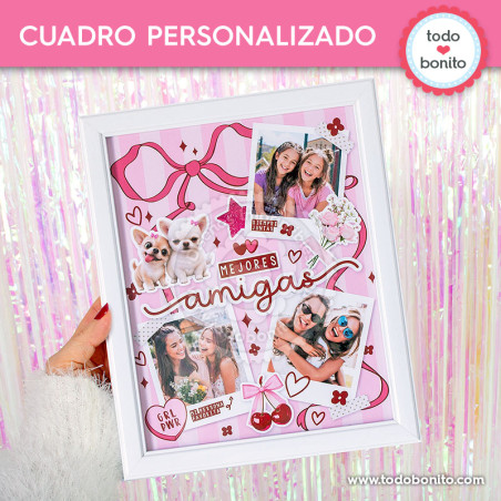 Día del amigo pink collage:...