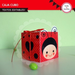 Ladybug rojo: cajita cubo