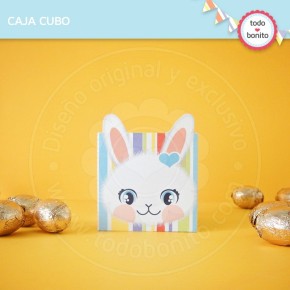 Pascuas conejito: cajita cubo