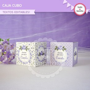 Shabby Chic Lila: cajitas cubo