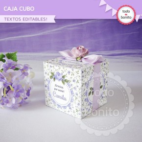 Shabby Chic Lila: cajitas cubo