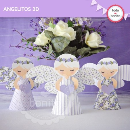Shabby Chic Lila: angelitos 3D