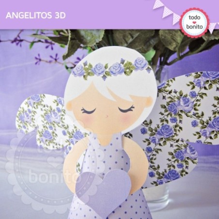 Shabby Chic Lila: angelitos 3D