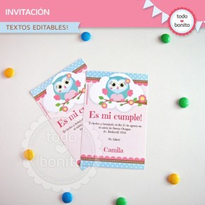 Búhos rosa: invitación...