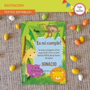 Selva: invitación para imprimir