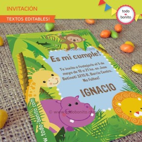 Selva: invitación para imprimir