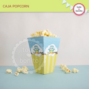 Búhos niños: cajita popcorn