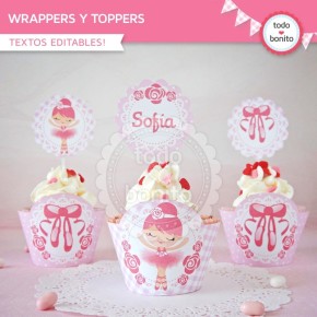 Bailarina: wrappers y toppers