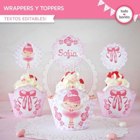 Bailarina: wrappers y toppers