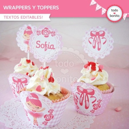 Bailarina: wrappers y toppers