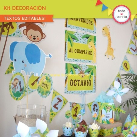 Selva: decoración de fiesta para imprimir