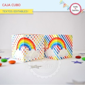 Arcoiris: cajas cubo