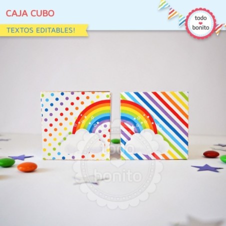 Arcoiris: cajas cubo