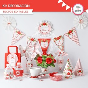 Shabby Chic Rojo: kit...