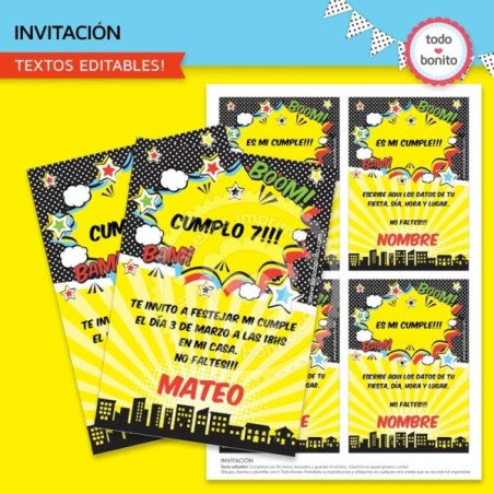 Superhéroes: invitación...