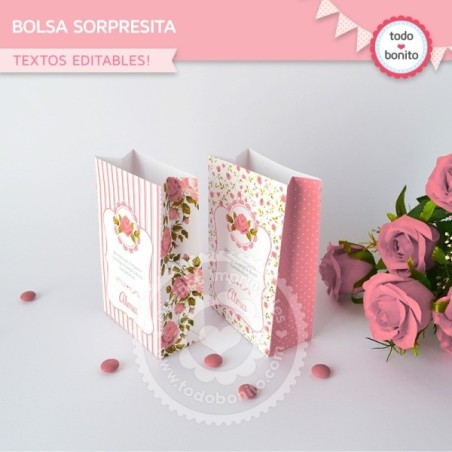 Shabby Chic Rosa: bolsas...