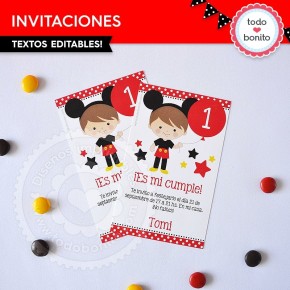 Orejas Mickey Rojo:...