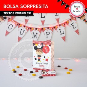 Orejas Mickey Rojo: bolsa...