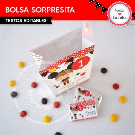 Orejas Mickey Rojo: bolsa...