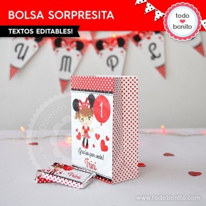 Orejas Minnie Rojo: bolsa...