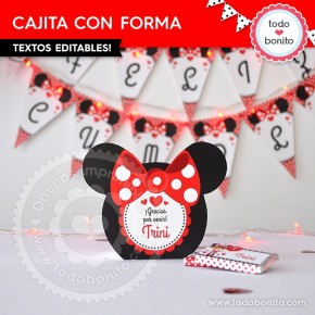 Silueta Minnie Rojo: cajita...