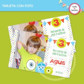 Monstruitos: tarjeta con foto