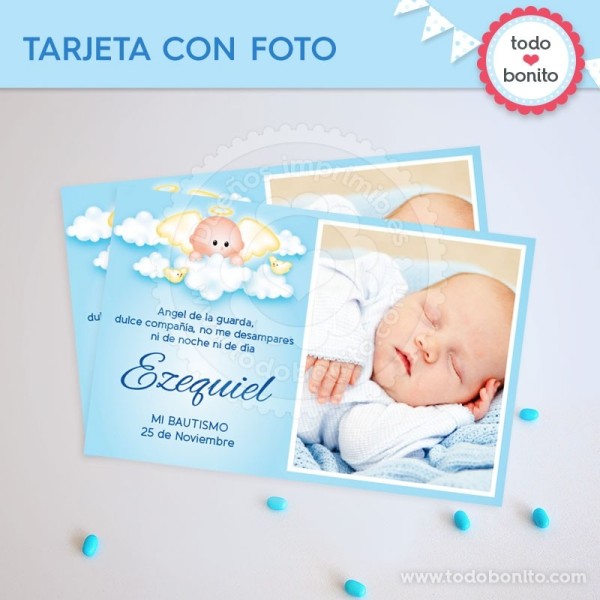 TARJETAS X 6 UD MI BAUTIZO NIÑA