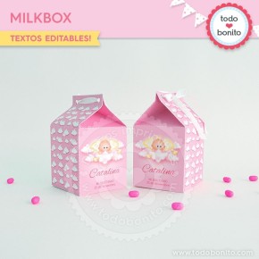 Angelito bebé rosa: milkbox