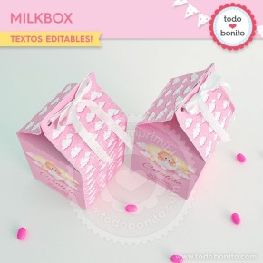 Angelito bebé rosa: milkbox