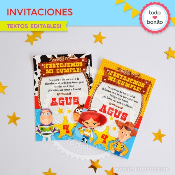 INVITACION DE CUMPLEAÑOS TOY STORY