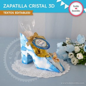 Cenicienta: zapatilla de cristal 3D