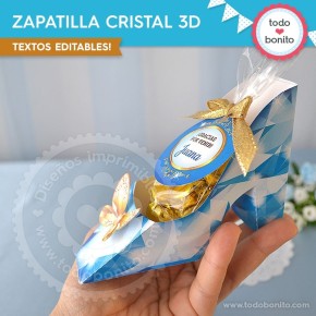 Cenicienta: zapatilla de cristal 3D