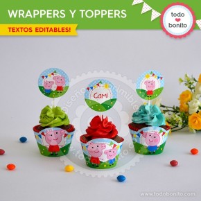 Cerdita: wrappers y toppers...